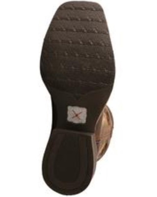 Pre-owned Twisted X Men's Ruff Stock Western Boot - Square Toe - Mrs0069 In Brown