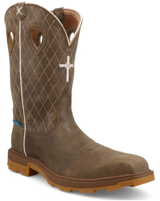 Pre-owned Twisted X Men's Ultralite Work Boot - Composite Toe - Mulnw03 In Brown