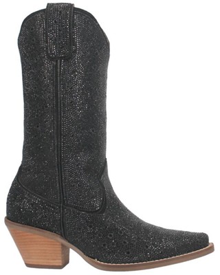 Pre-owned Dingo Women's Dollar Western Boot - Pointed Toe - Di570-black 8 M