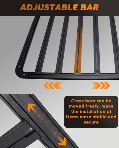 SUVAUTO Platform Flat Roof Rack Universal Cargo Carrier 58" x 47"