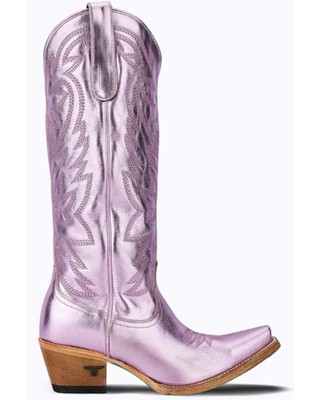 Pre-owned Lane Women's Smokeshow Metallic Tall Western Boot - Snip Toe - Lb0526h 11 M