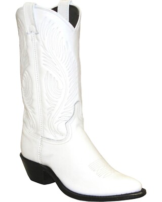 Pre-owned Abilene Women's Western Boot - Round Toe - 9054 In White