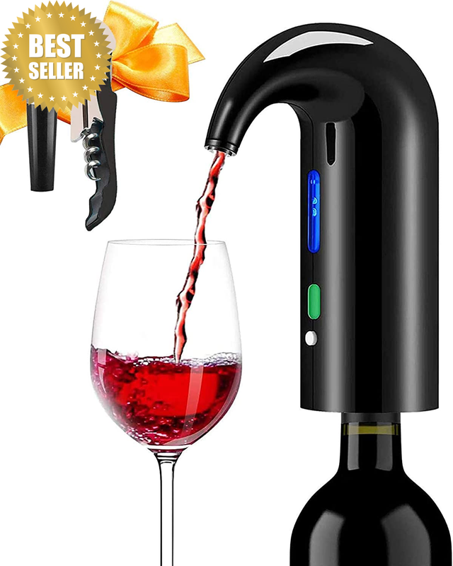 Wine Aerator -  Electric Aerator + Corkscrew + Vacuum Stopper Set Portable One-T