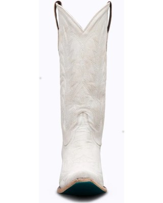 Pre-owned Lane Women's Lexington Leather Western Boot - Snip Toe - Lb0488d In White