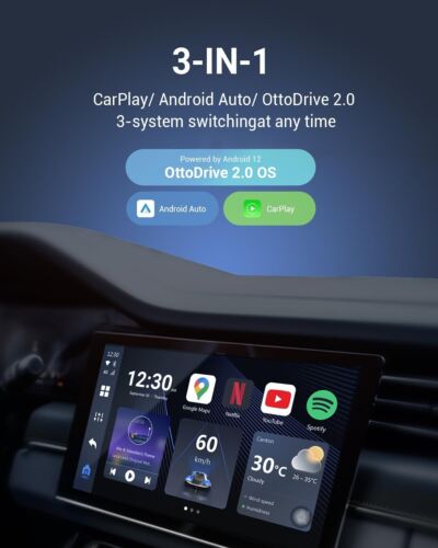 OTTOCAST P3 CarPlay AI Box Android 12 Adapter-Wireless OTTOCAST P3 CarPlay AI Box Android 12 Adapter-Wireless