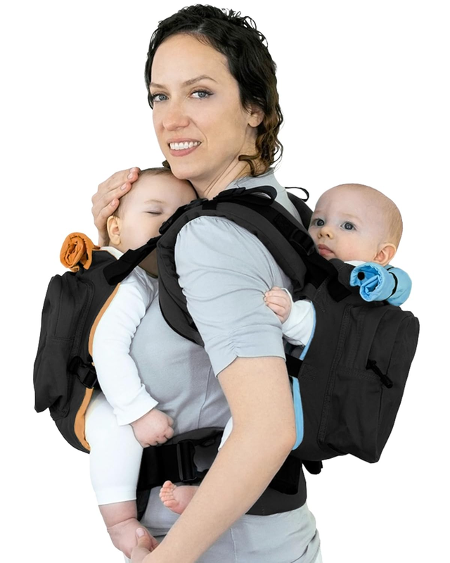 Carrier Original Tandem Twin Baby Carrier - Ergonomic, Adjustable, Classic Black