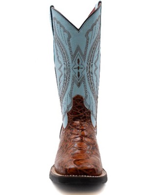 Pre-owned Ferrini Women's Kai Western Boot - Broad Square Toe - 9259361 In Brown