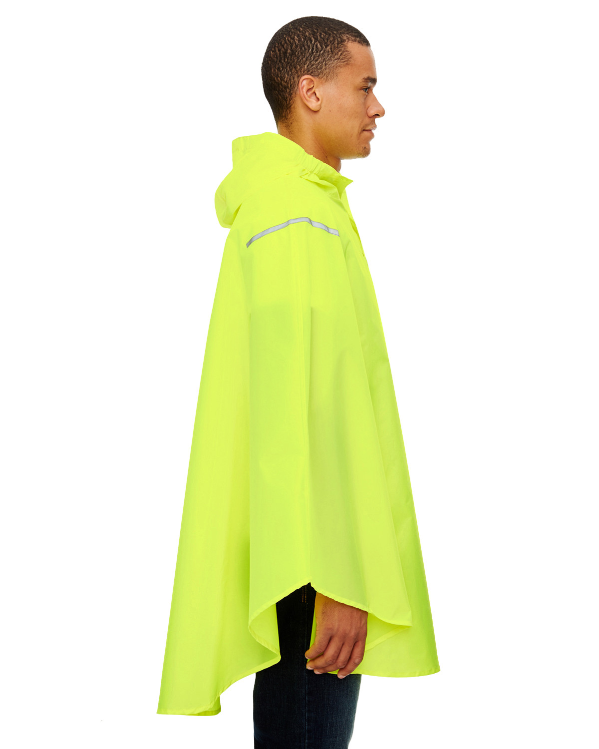 TT71 Charity Pink with Reflective tape Adult Team 365 Stadium Packable Poncho