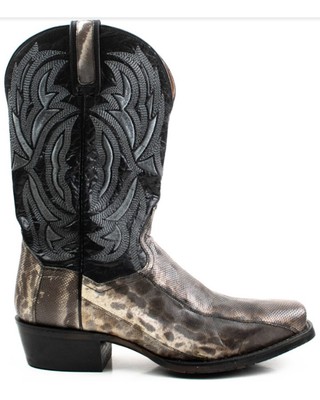 Pre-owned Dan Post Men's Karung Snake Exotic Western Boot - Square Toe - Dps708 In Black
