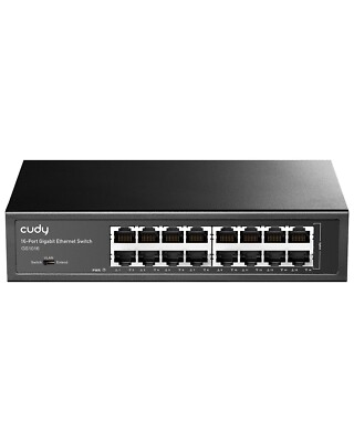 Switch Gigabit 16 Puertos Metal Cudy GS1016 - Alta Velocidad para Red