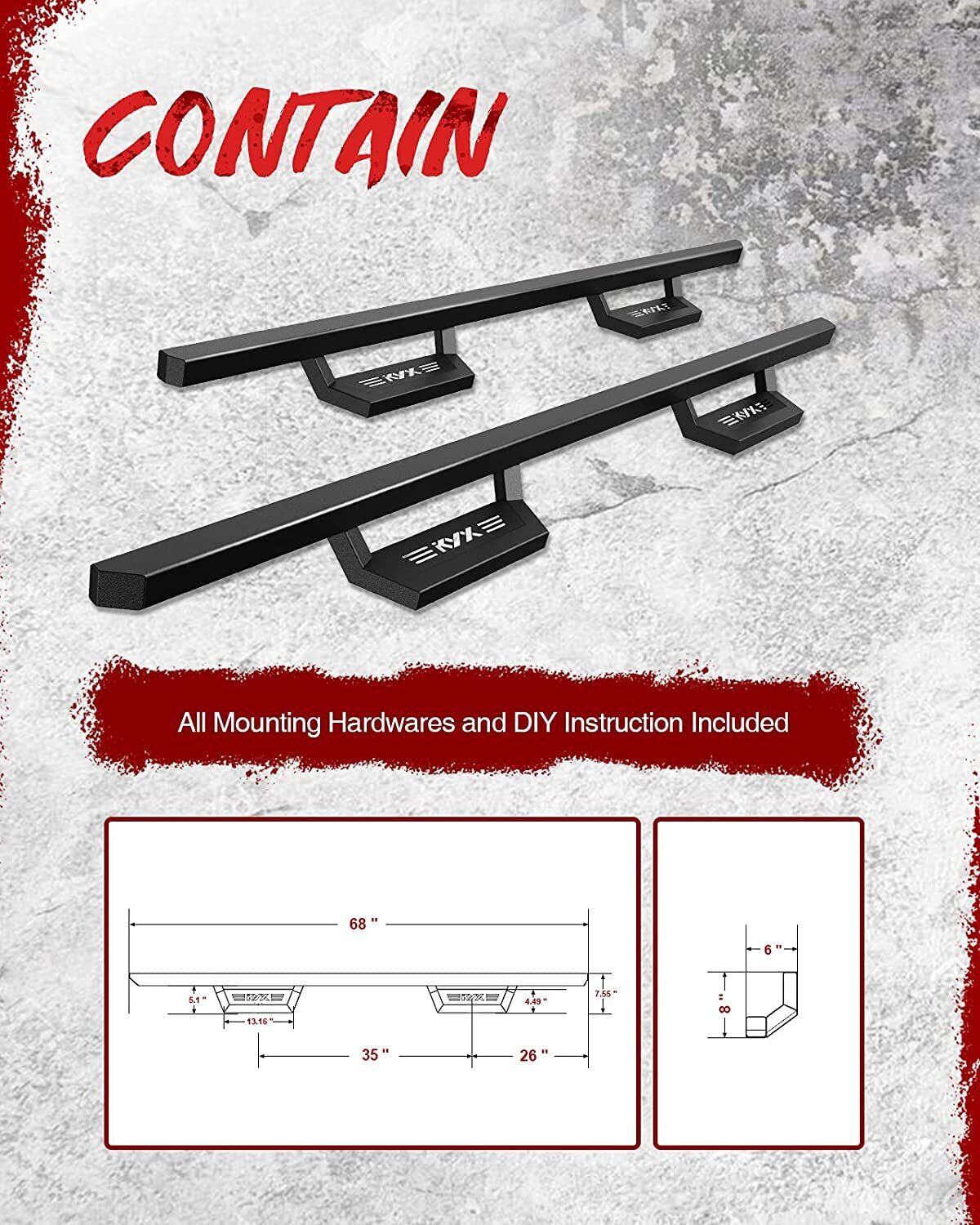 Running Boards For 19-22 Jeep Gladiator JT 4 Door Side Steps Running Boards For 19-22 Jeep Gladiator JT 4 Door Side Steps