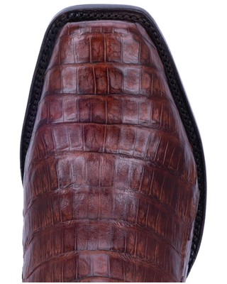 Pre-owned Dan Post Men's Bayou Exotic Caiman Western Boot - Square Toe - Dp3074 9 Ee In Brown