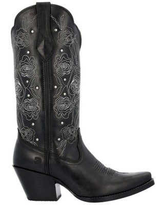 Pre-owned Durango Women's Crush Rosewood Western Boot - Snip Toe - Drd0452 In Black