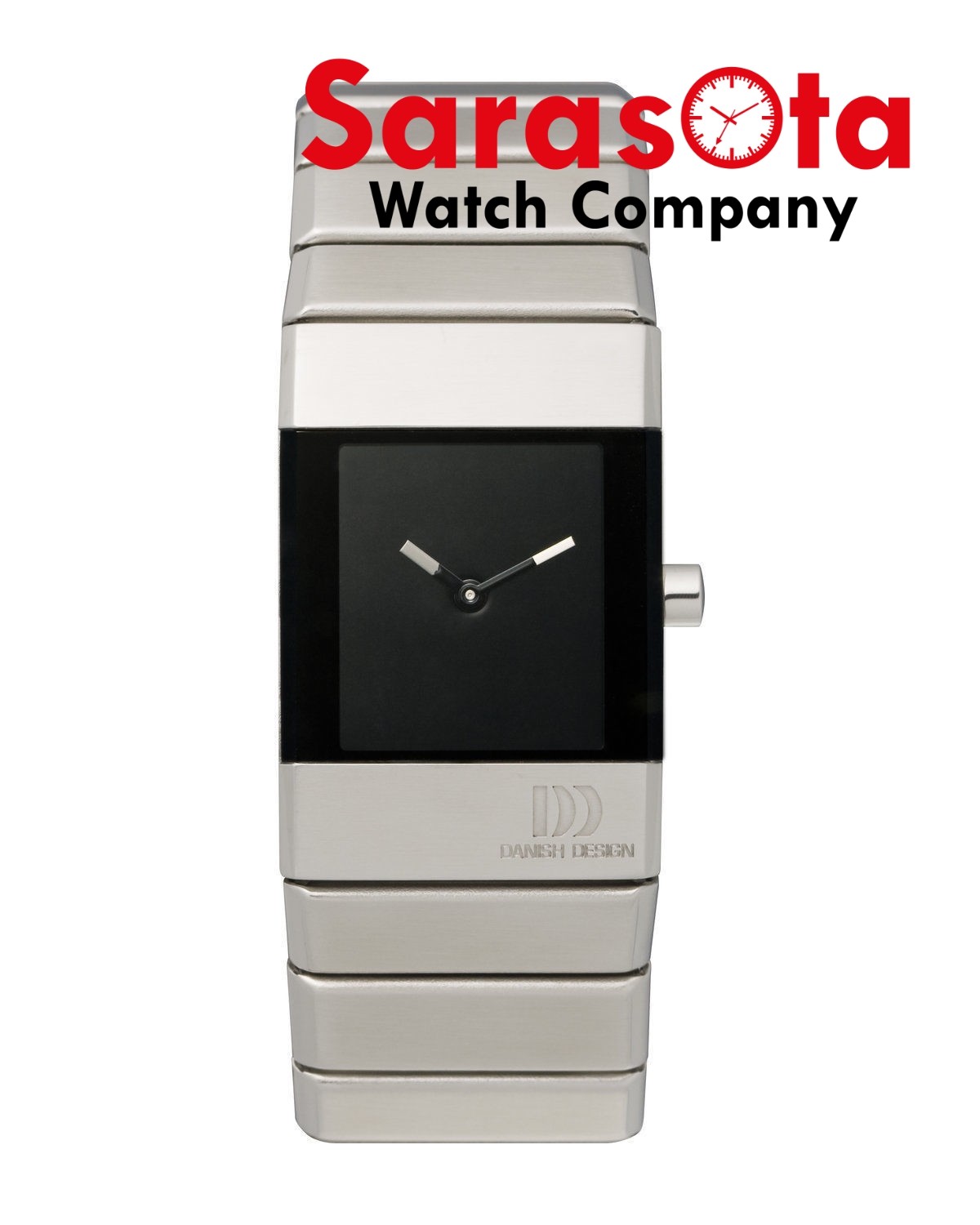 Pre-owned Danish Design Iv63q767 Stainless Steel Black Dial Rectangle Quartz Women's Watch