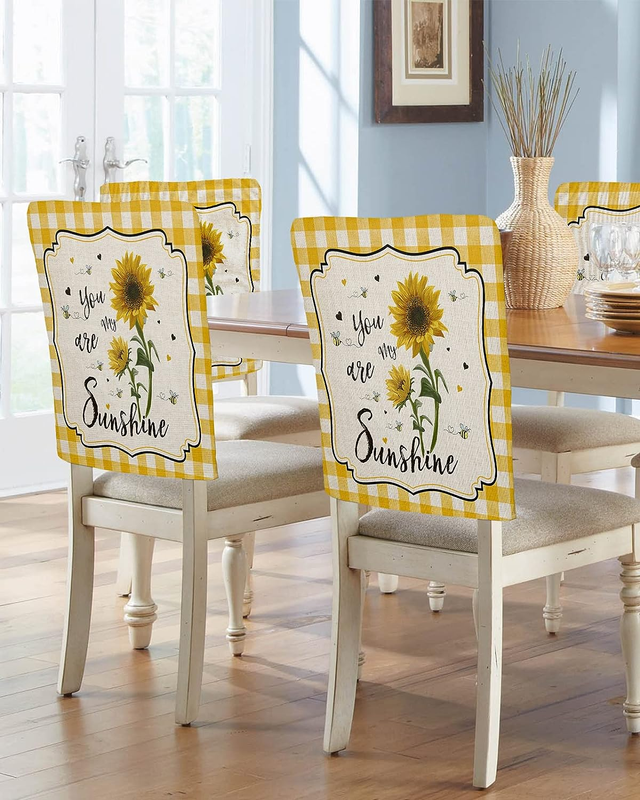 Covers Set Of 4 For Dining Room, Rustic Spring Floral Summer