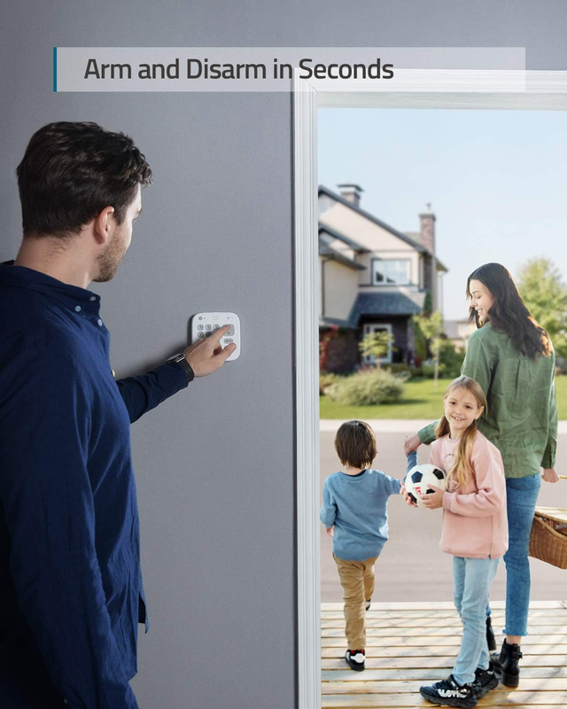 5-Piece Home Alarm Kit, Home Security System, Keypad, Motion Sensor, 2 Entry Sen