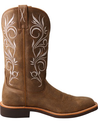 Pre-owned Twisted X Women's Top Hand Performance Boot - Broad Square Toe - Wth0012 In Brown