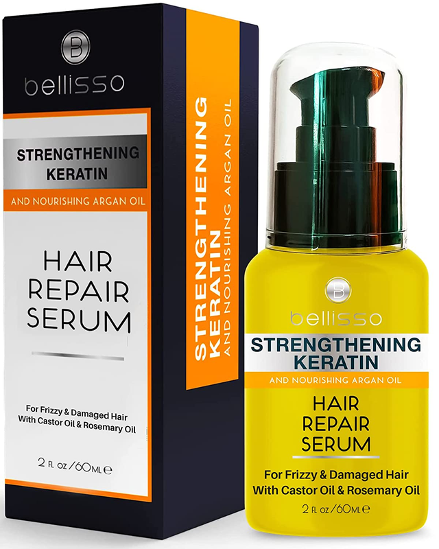 Moroccan Argan Keratin Hair Serum: Heat Protectant & Anti-Frizz Control