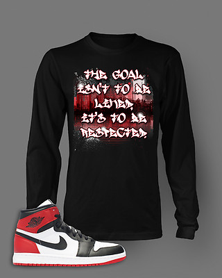 The Goal Graphic Sneaker Sport Tee Shirt to Match J1 BLACK TOE Big Tall Sm T
