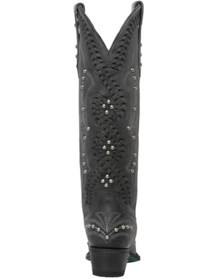 Pre-owned Lane Women's Cossette Studded Western Boot - Snip Toe - Lb0469e In Black