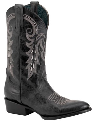 Pre-owned Ferrini Men's Remington Western Boot - Round Toe - 12111-04 In Black