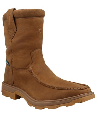Pre-owned Twisted X Men's 9" Ultralite X&trade; Waterproof Work Boot Toe - Mulw001 In Brown