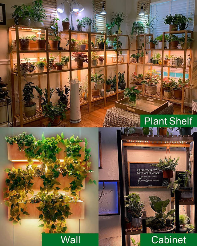 DOMMIA Grow Lights for Indoor Plants, 20W Full Spectrum LED Grow Light with Auto