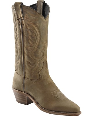 Pre-owned Abilene Women's Oiled Cowhide Western Boot - Pointed Toe - 9036 6 M In Brown