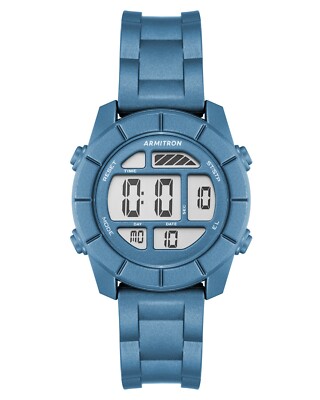 Armitron Jerry Unisex Digital Chronograph Silicone Strap Watch, 45/7043DBL