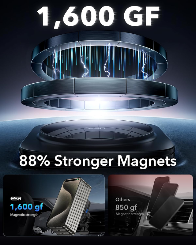 for Qi2 15W MagSafe Car Mount Charger, Qi2-Certified Air Vent/Dashboard Magnetic