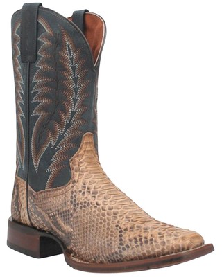 Pre-owned Dan Post Men's Templeton Exotic Snake Western Boot - Broad Square Toe - Dp4183 In Brown