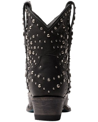 Pre-owned Lane Women's Sparks Fly Western Booties - Snip Toe Black 5 1/2 M