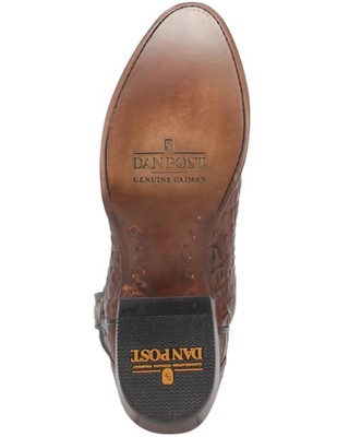 Pre-owned Dan Post Men's Socrates Caiman Exotic Western Boot - Round Toe - Dp3069 In Brown