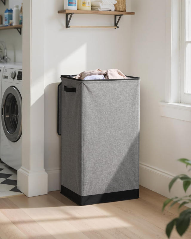 Laundry Basket with Lid 100L Large Collapsible Laundry Hamper, Clothes Hamper wi