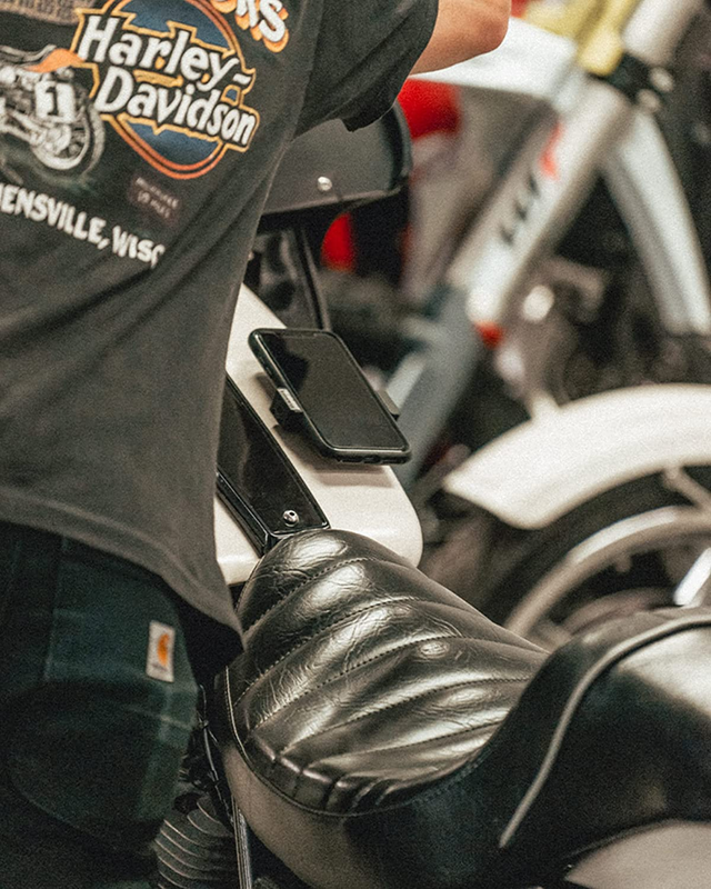 Magnetic Motorcycle Phone Mount - Harley Davidson Accessories - Premium Billet A