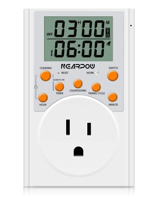 Timer Outlet, Nearpow Multifunctional Infinite Cycle Programmable Plug-in Dig...