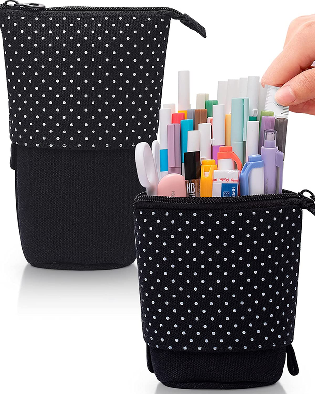 Case, Cute Stand Up Pencil Case, Durable Pen Pouch, Telescop