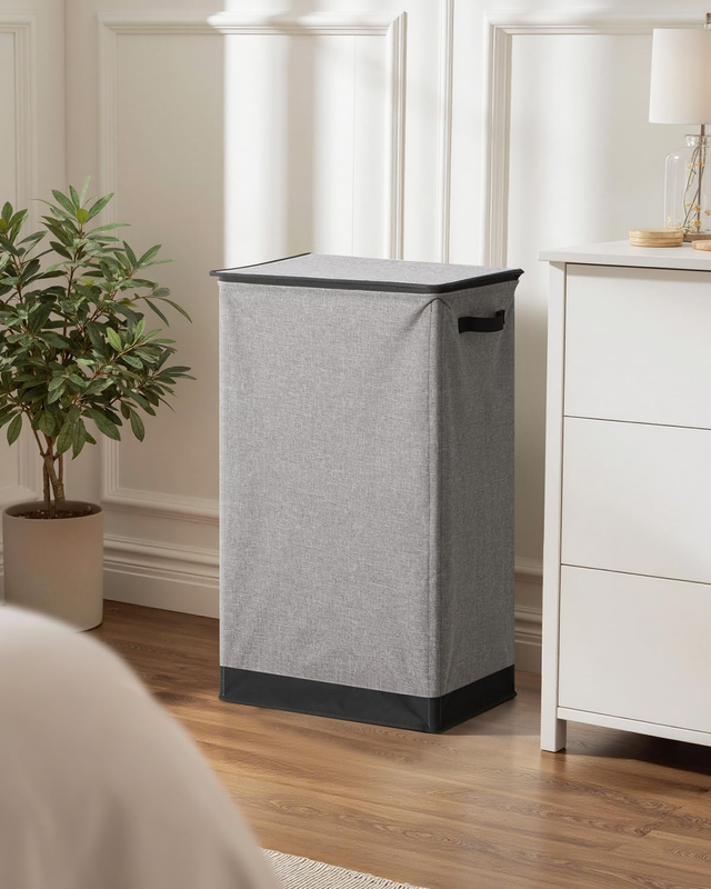 Laundry Basket with Lid 100L Large Collapsible Laundry Hamper, Clothes Hamper wi