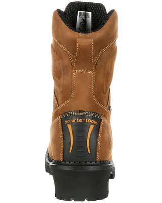 Pre-owned Georgia Boot Men's Waterproof Logger Work Boot - Round Toe - Gb00096 In Brown
