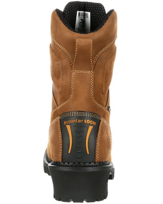 Pre-owned Georgia Boot Men's Comfort Core Waterproof Logger Boot - Composite Toe - Gb00097 In Brown