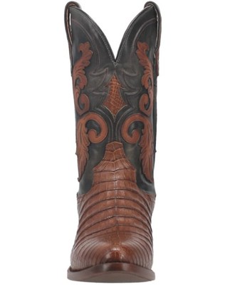 Pre-owned Dan Post Men's Socrates Caiman Exotic Western Boot - Round Toe - Dp3069 In Brown