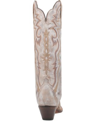 Pre-owned Dan Post Women's 16&quot; Triad Silvie Tall Western Boot - Snip Toe - Dp4276 6 In White
