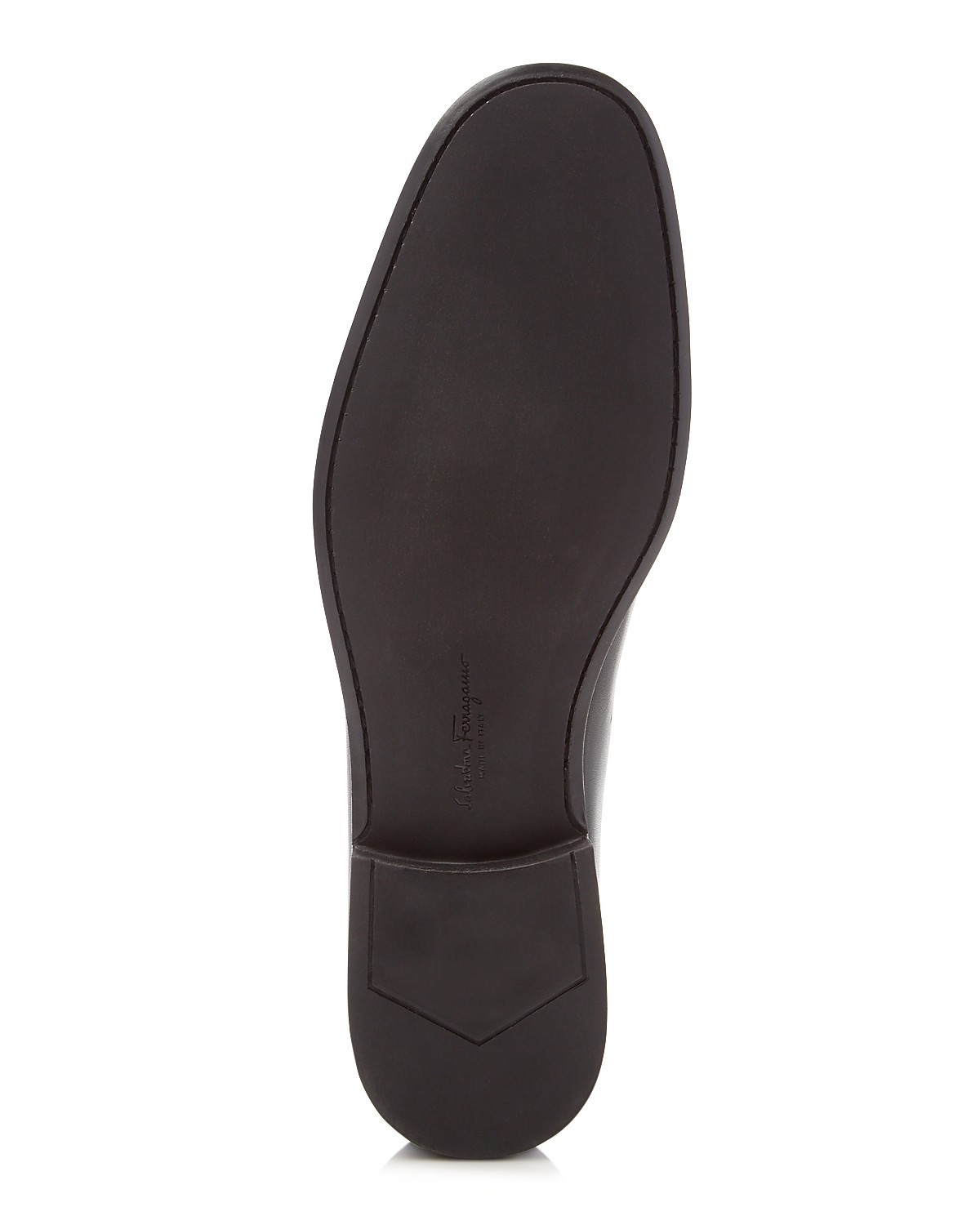 Pre-owned Ferragamo Salvatore  Grandioso Mens Black Leather Loafers 9 11.5 D