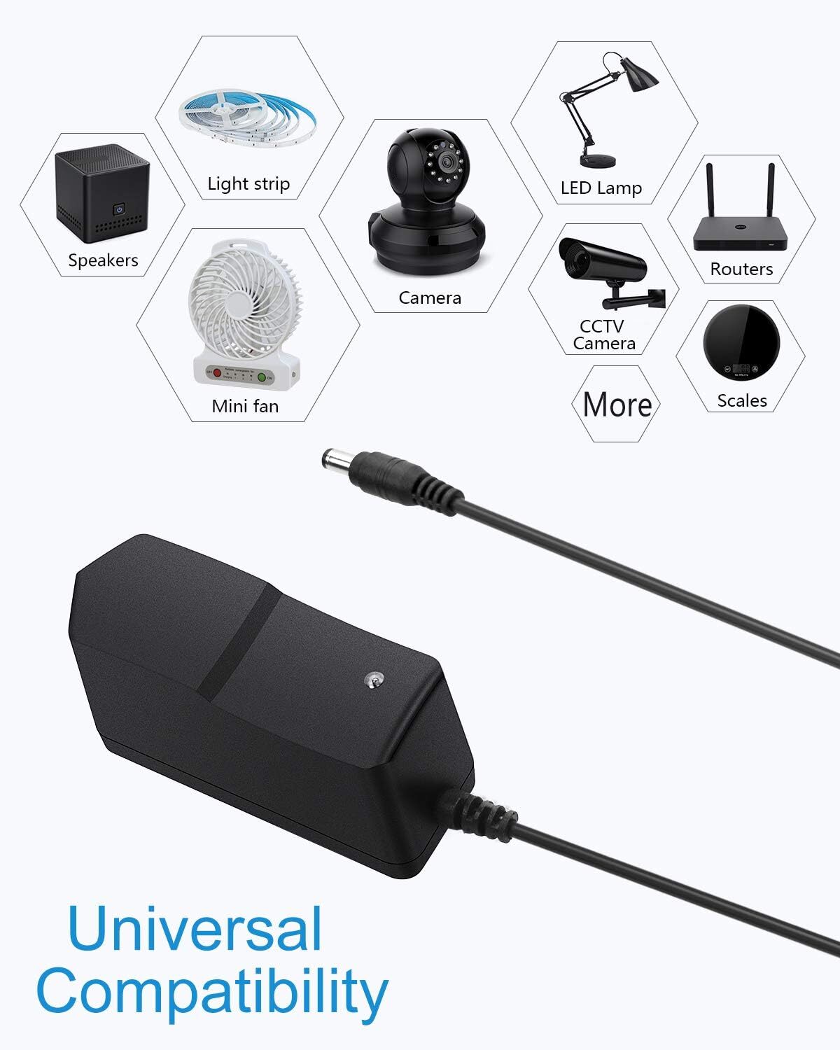 1~10PCS 12V DC 1Amp 1A 1 Amp Power Supply Switch Adapter Transformer Charger US