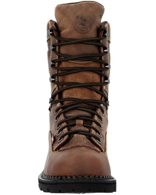 Pre-owned Georgia Boot Men's Logger 9&quot; Waterproof Work Boot - Composite Toe - Gb00540 In Brown