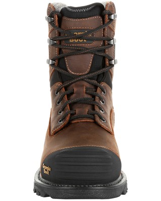 Pre-owned Georgia Boot Men's Rumbler Waterproof Work Boot - Composite Toe - Gb00285 In Brown