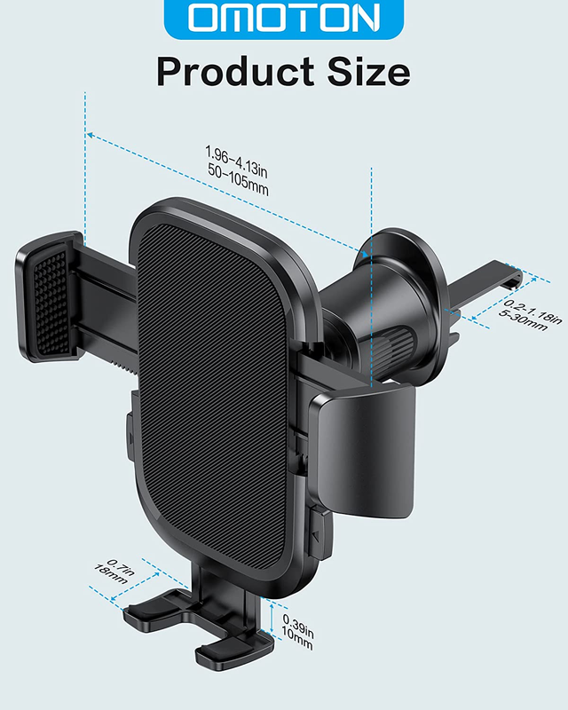Car Phone Holder, Air Vent 360°Rotation Universal Car Phone Mount Cradle with Su