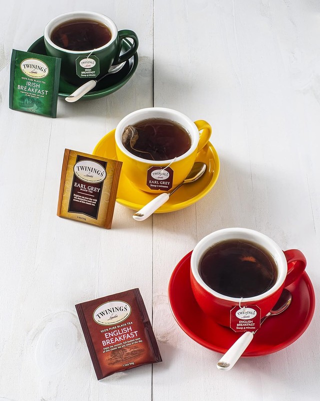 Twinings Variety Pack English Breakfast, Earl Grey, Irish Breakfast, Lady Grey,