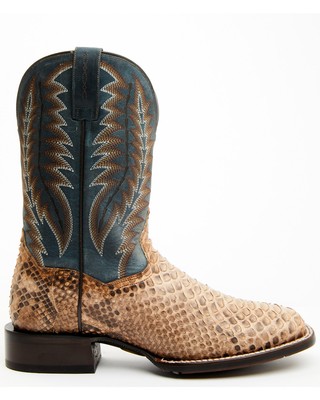 Pre-owned Dan Post Men's Templeton Exotic Snake Western Boot - Broad Square Toe - Dp4183 In Brown
