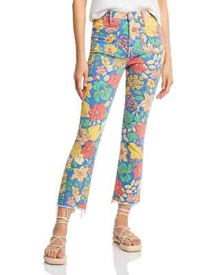 MOTHER The Hustler High Rise Ankle Patch Pocket Jeans Fresh Blooms NWT 26